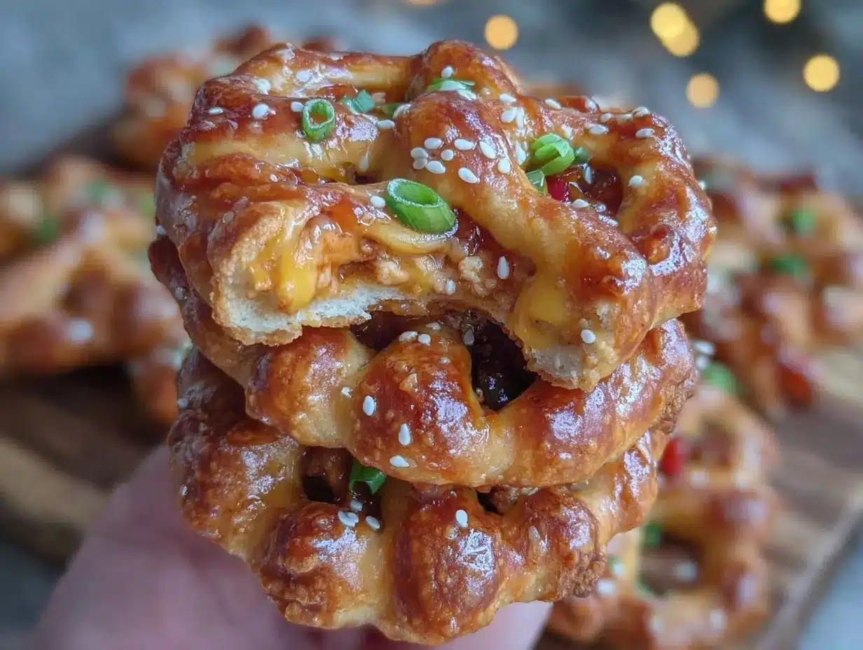 sweet chili chicken pretzel wraps preparation steps