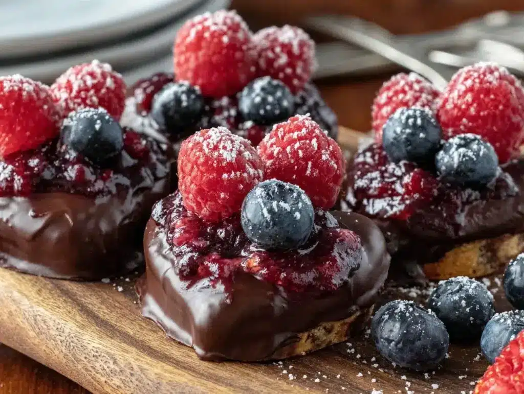 triple berry chocolate hearts - featured image