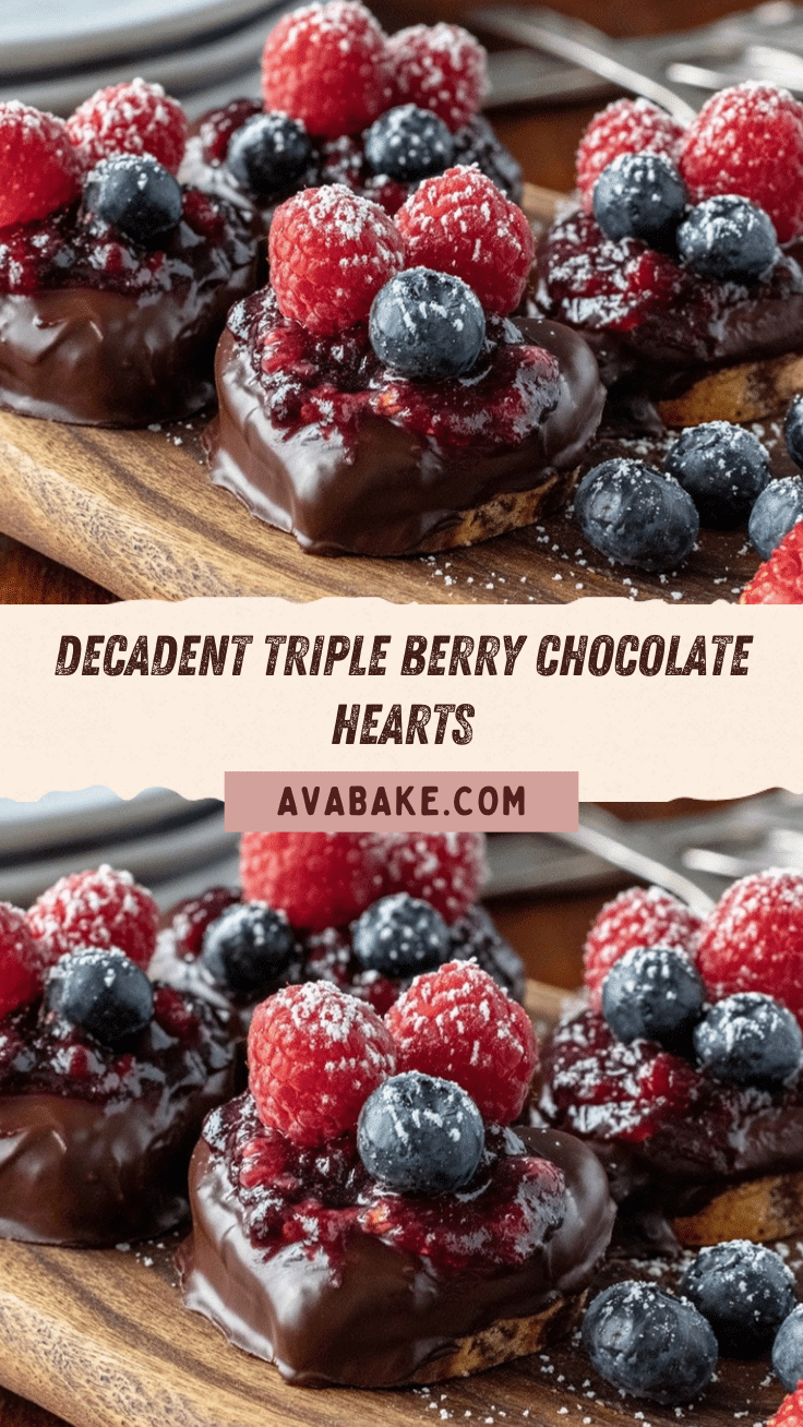 triple berry chocolate hearts recipe