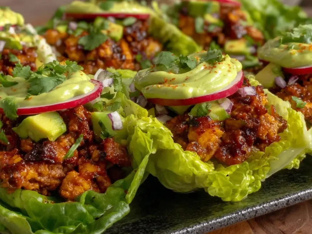 turkey taco lettuce wraps - featured image