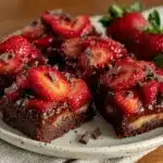 valentine’s chocolate strawberry milkshake bars - featured image