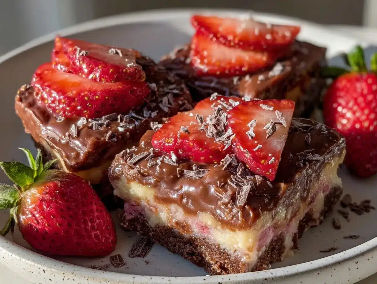valentine’s chocolate strawberry milkshake bars preparation steps
