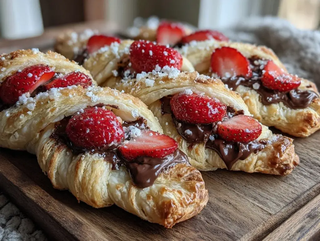 Valentine’s Chocolate Strawberry Pastry Twists - featured image