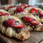 Valentine’s Chocolate Strawberry Pastry Twists - featured image