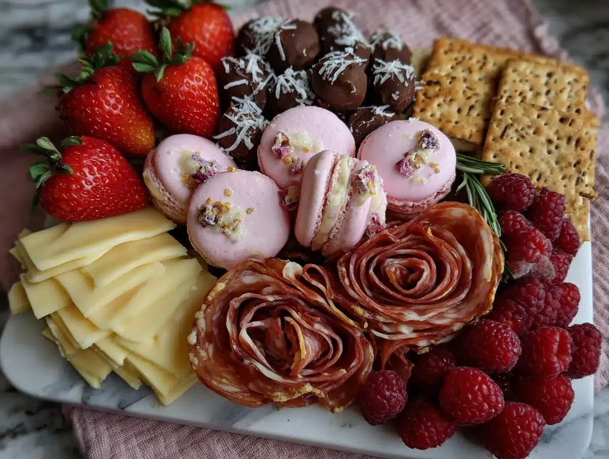 Valentine’s Day charcuterie board preparation steps