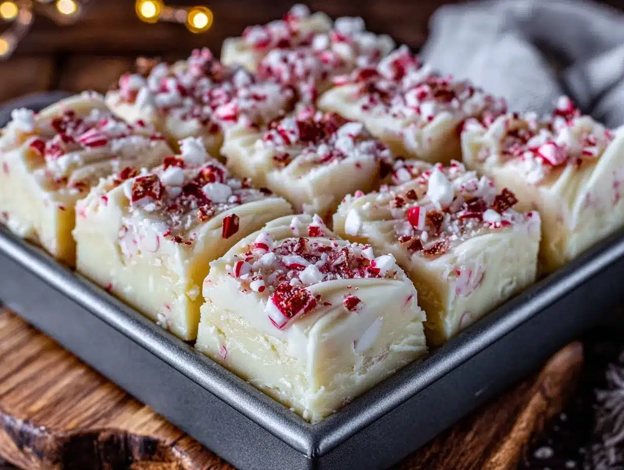 white chocolate peppermint fudge preparation steps