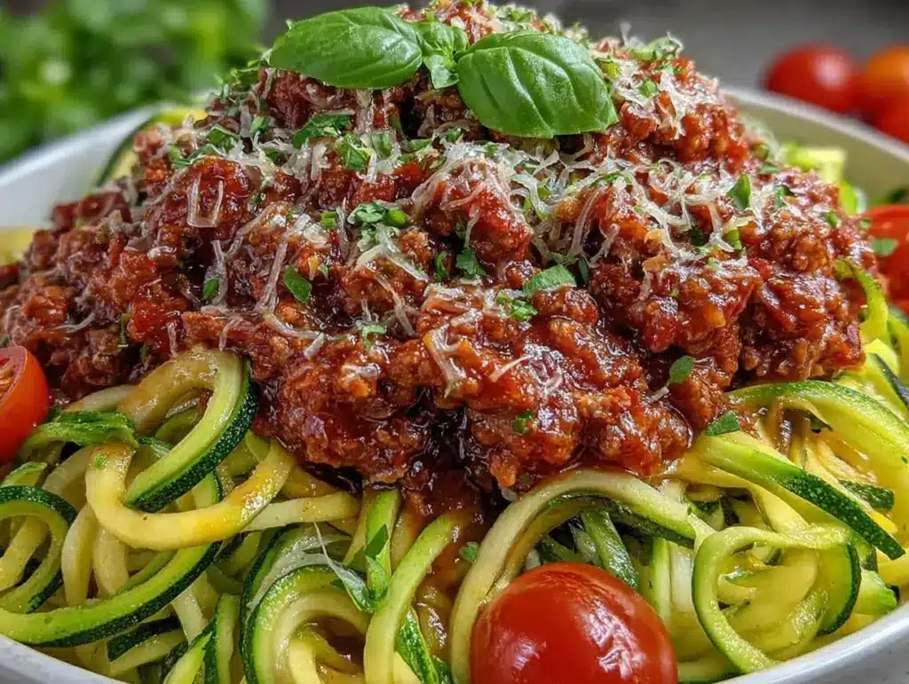 Zucchini Noodles with Turkey Bolognese - featured image