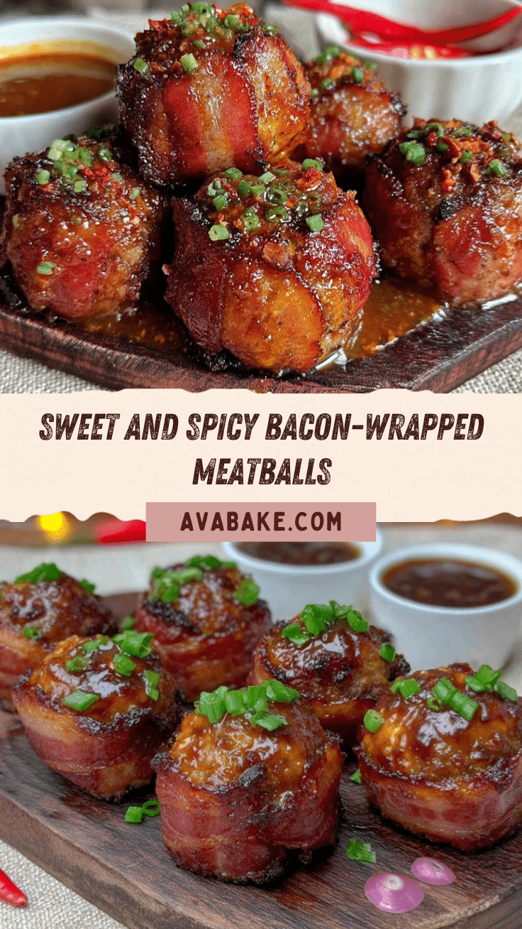 bacon wrapped spicy sriracha meatballs recipe