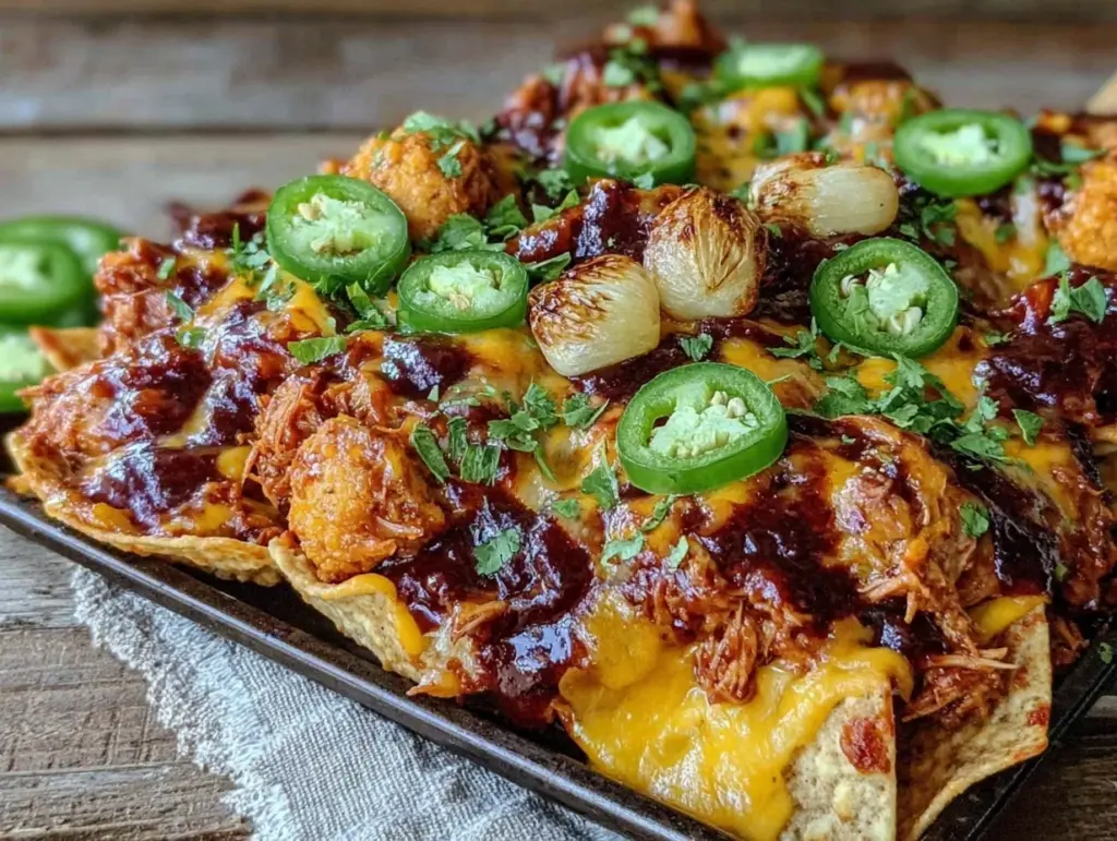 BBQ pulled chicken nachos - featured image