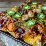 BBQ pulled chicken nachos - featured image