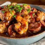 brown butter chicken and sausage gumbo - featured image