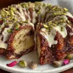 brown butter rose pistachio cake - featured image