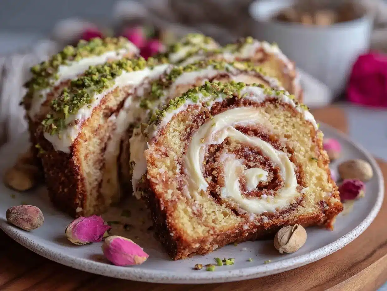 brown butter rose pistachio cake preparation steps