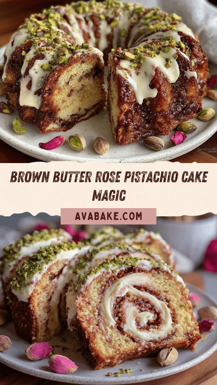 brown butter rose pistachio cake recipe