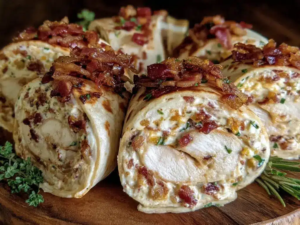 chicken bacon ranch pinwheels - featured image
