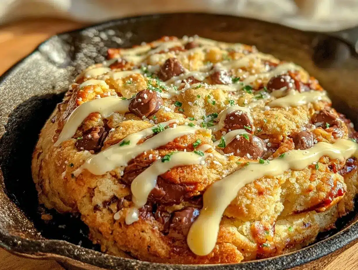 chocolate chip cookie skillet preparation steps