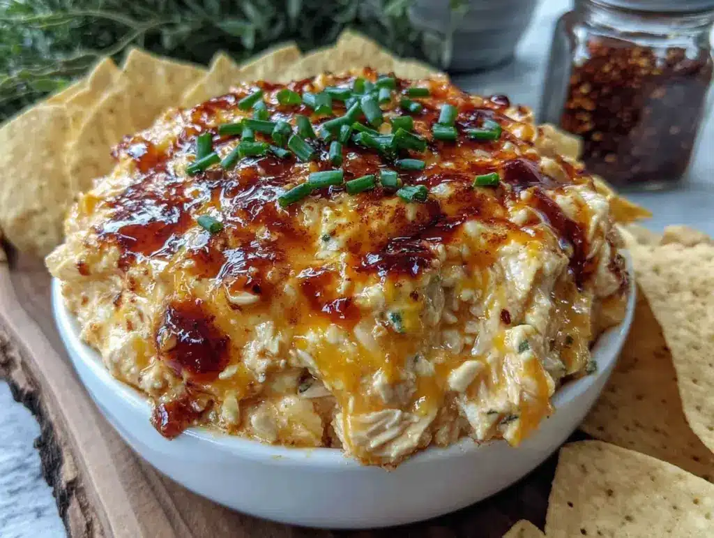 creamy buffalo chicken dip - featured image