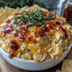 creamy buffalo chicken dip - featured image