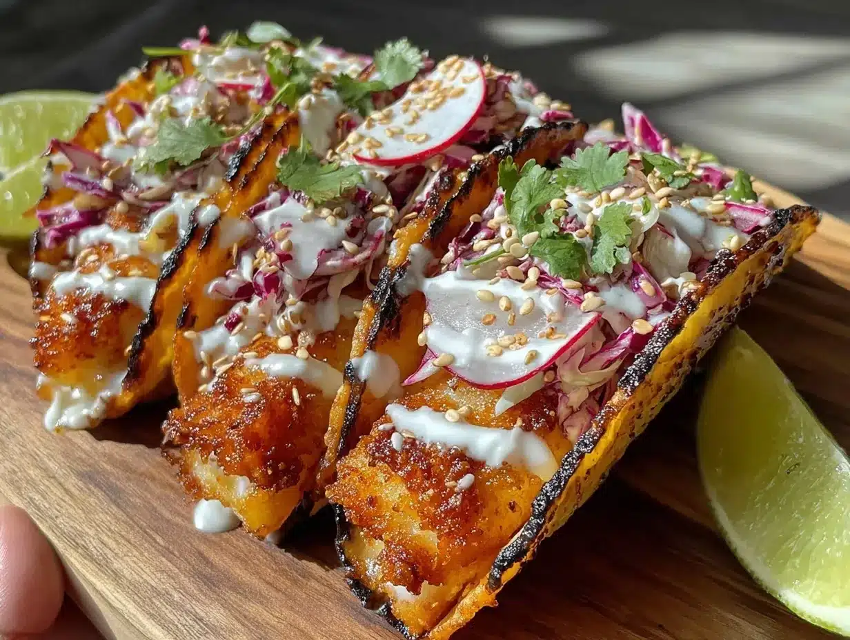 creamy crispy fish tacos preparation steps