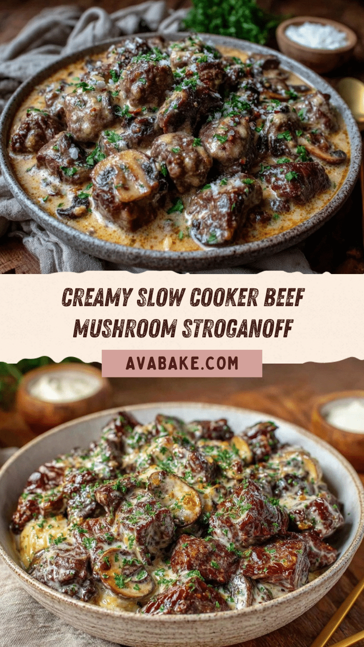creamy crockpot beef and mushroom stroganoff recipe