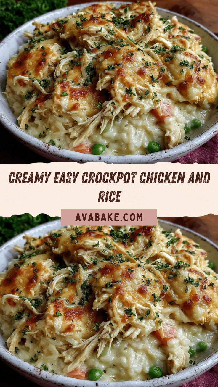 creamy easy crockpot chicken and rice recipe recipe