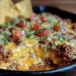 creamy ground beef taco skillet - featured image