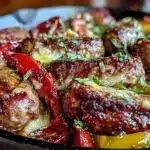 creamy italian sausage and peppers skillet - featured image