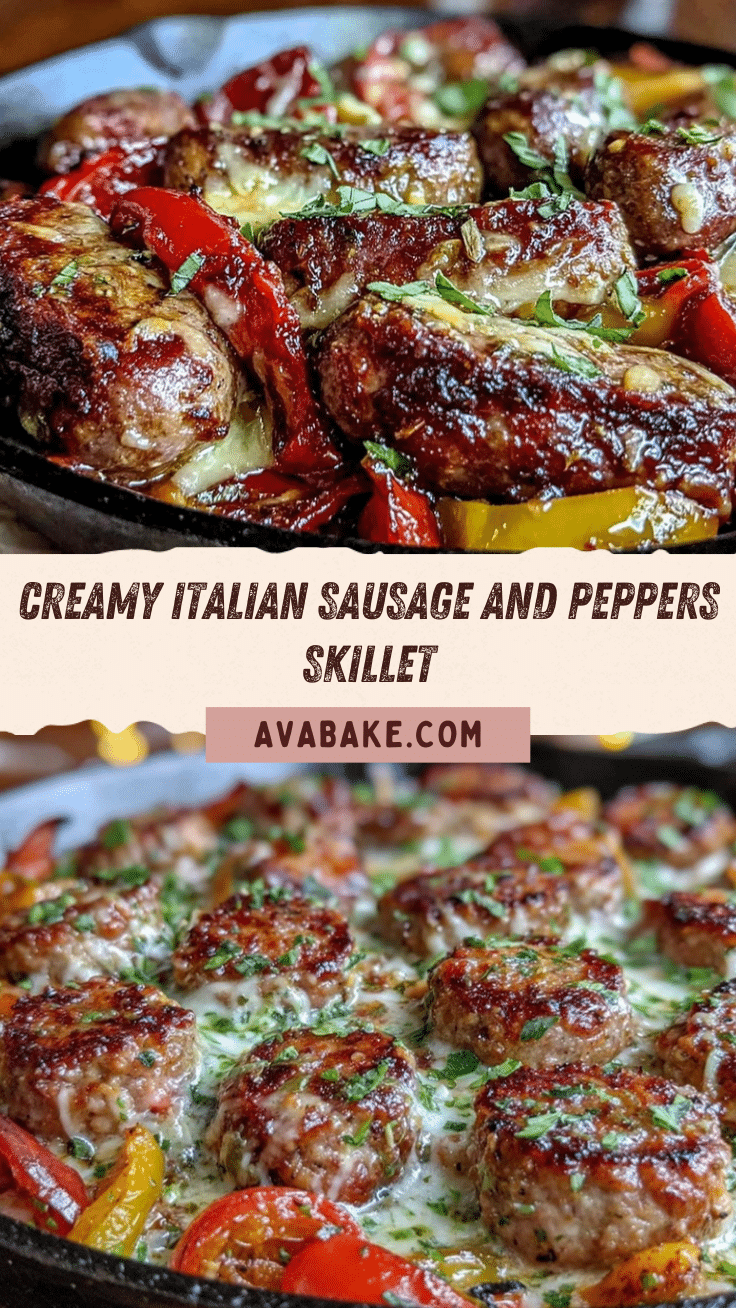creamy italian sausage and peppers skillet recipe