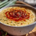 creamy keto potato leek soup - featured image