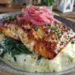 creamy keto tuscan salmon - featured image