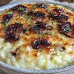 creamy overnight mushroom risotto - featured image