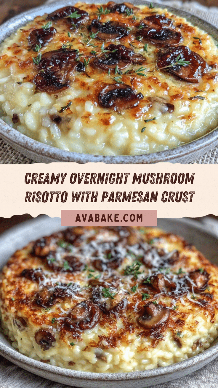 creamy overnight mushroom risotto recipe