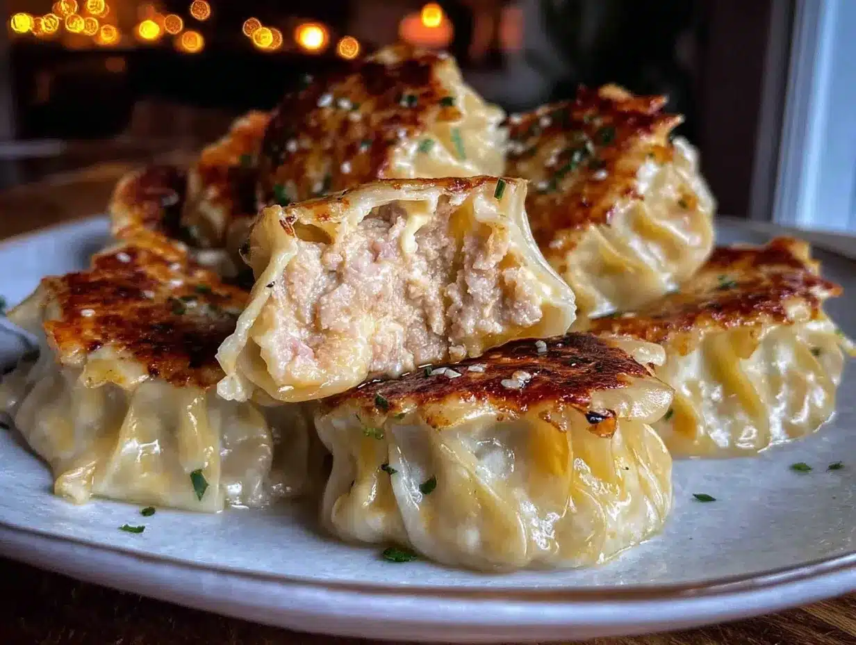 creamy pork dumplings preparation steps