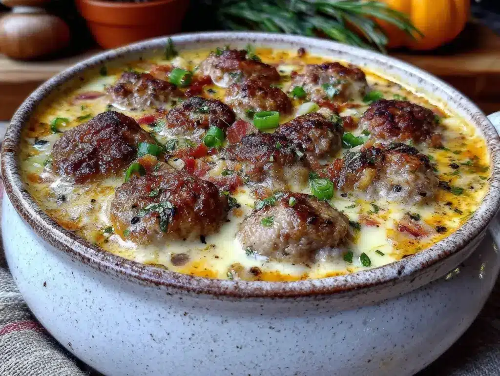 creamy sausage and potato soup - featured image