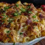 creamy spicy baked ziti - featured image