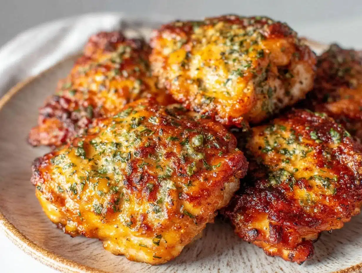 crispy air fryer chicken thighs - featured image