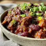 crispy air fryer chili - featured image