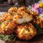 crispy air fryer deviled egg bites - featured image