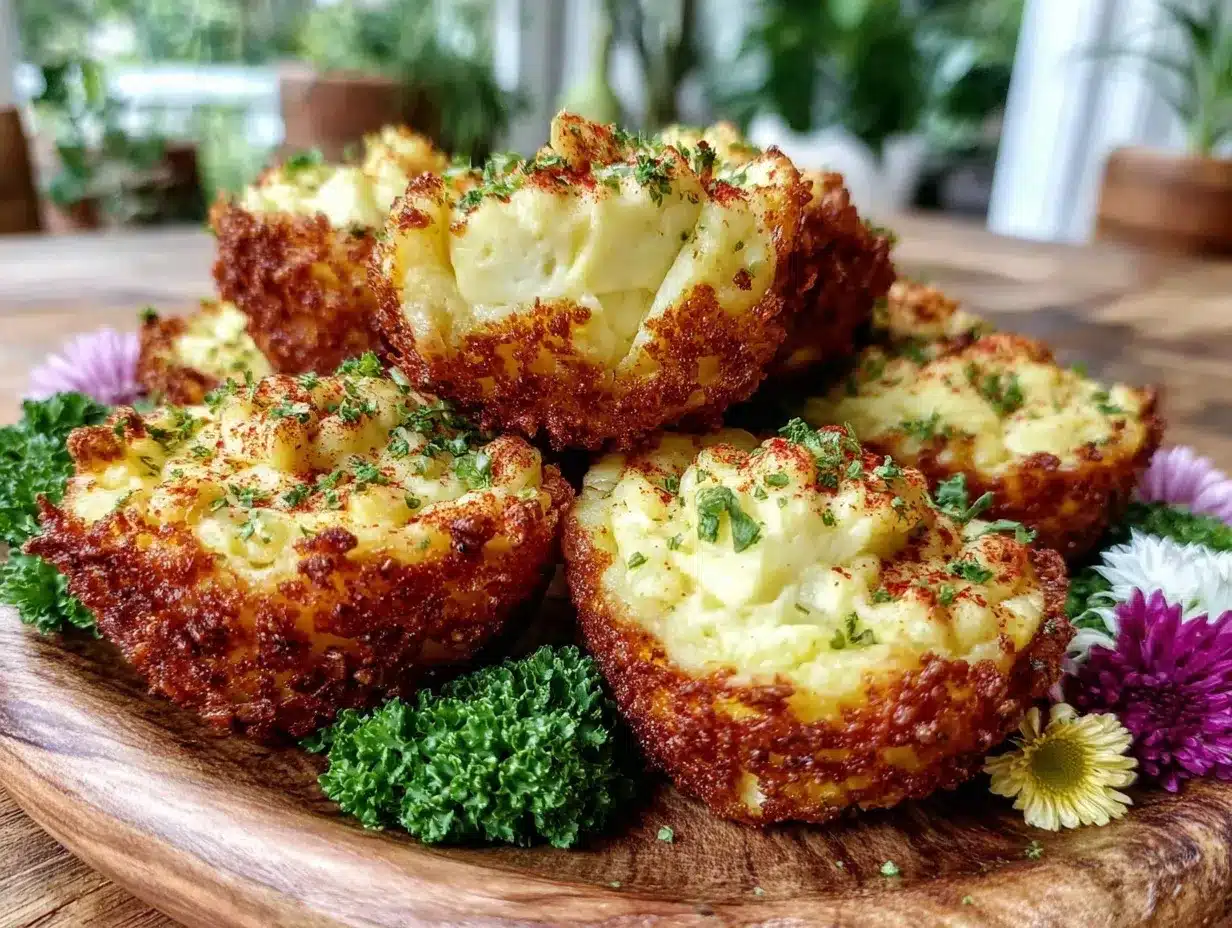 crispy air fryer deviled egg bites preparation steps