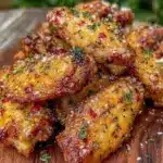 crispy air fryer garlic parmesan wings - featured image