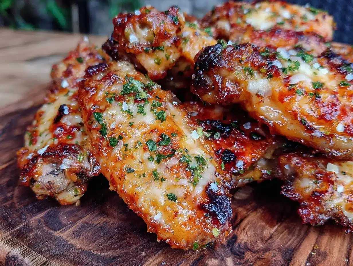crispy air fryer garlic parmesan wings preparation steps