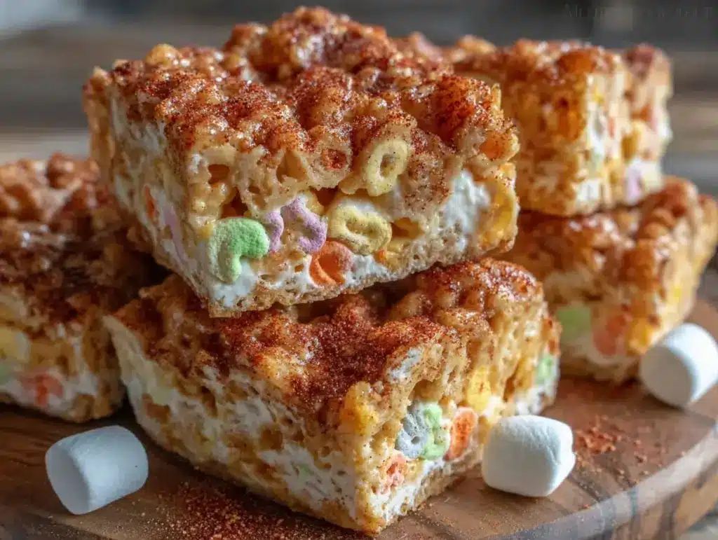 crispy air fryer lucky charms treats - featured image