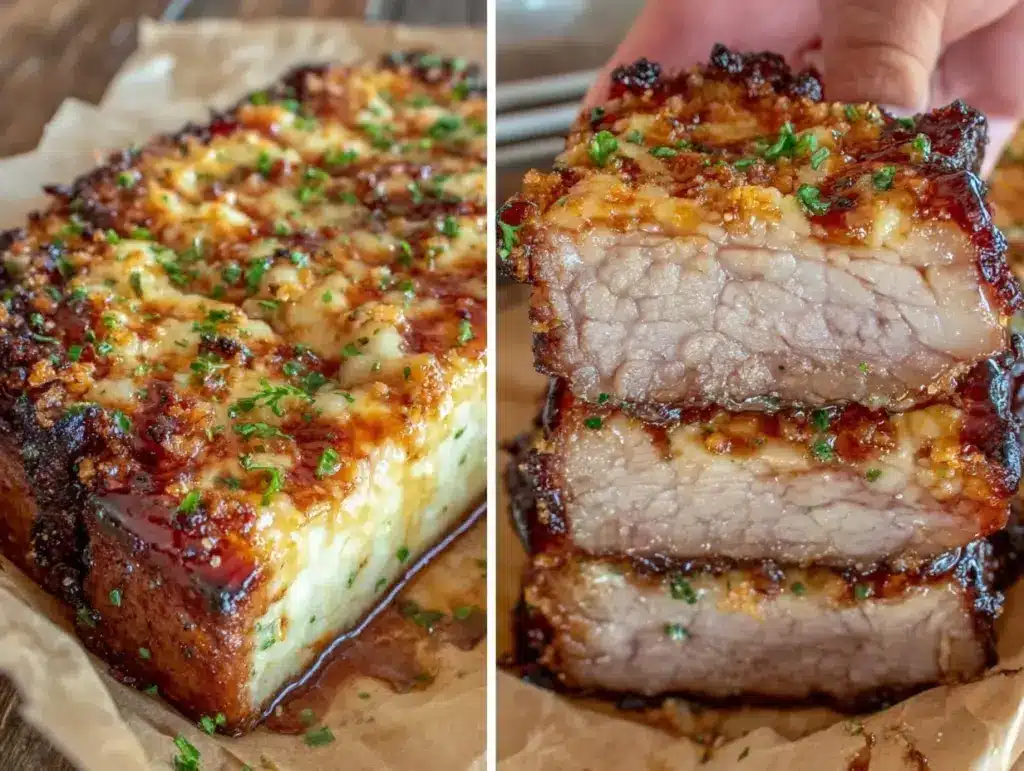 crispy brown butter char siu pork - featured image