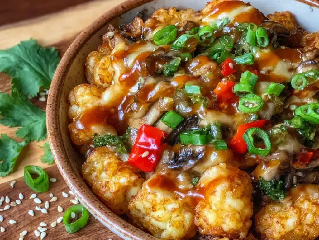 crispy dairy-free loaded tater tot casserole - featured image