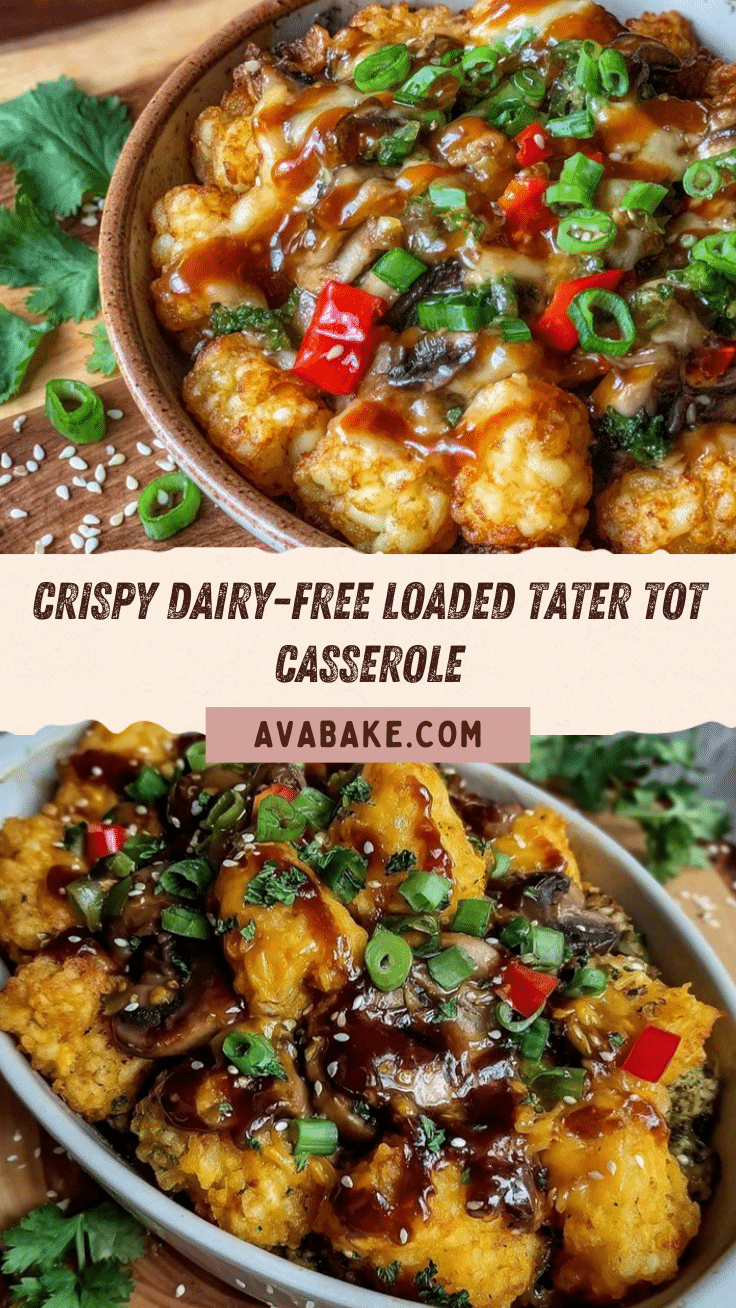 crispy dairy-free loaded tater tot casserole recipe