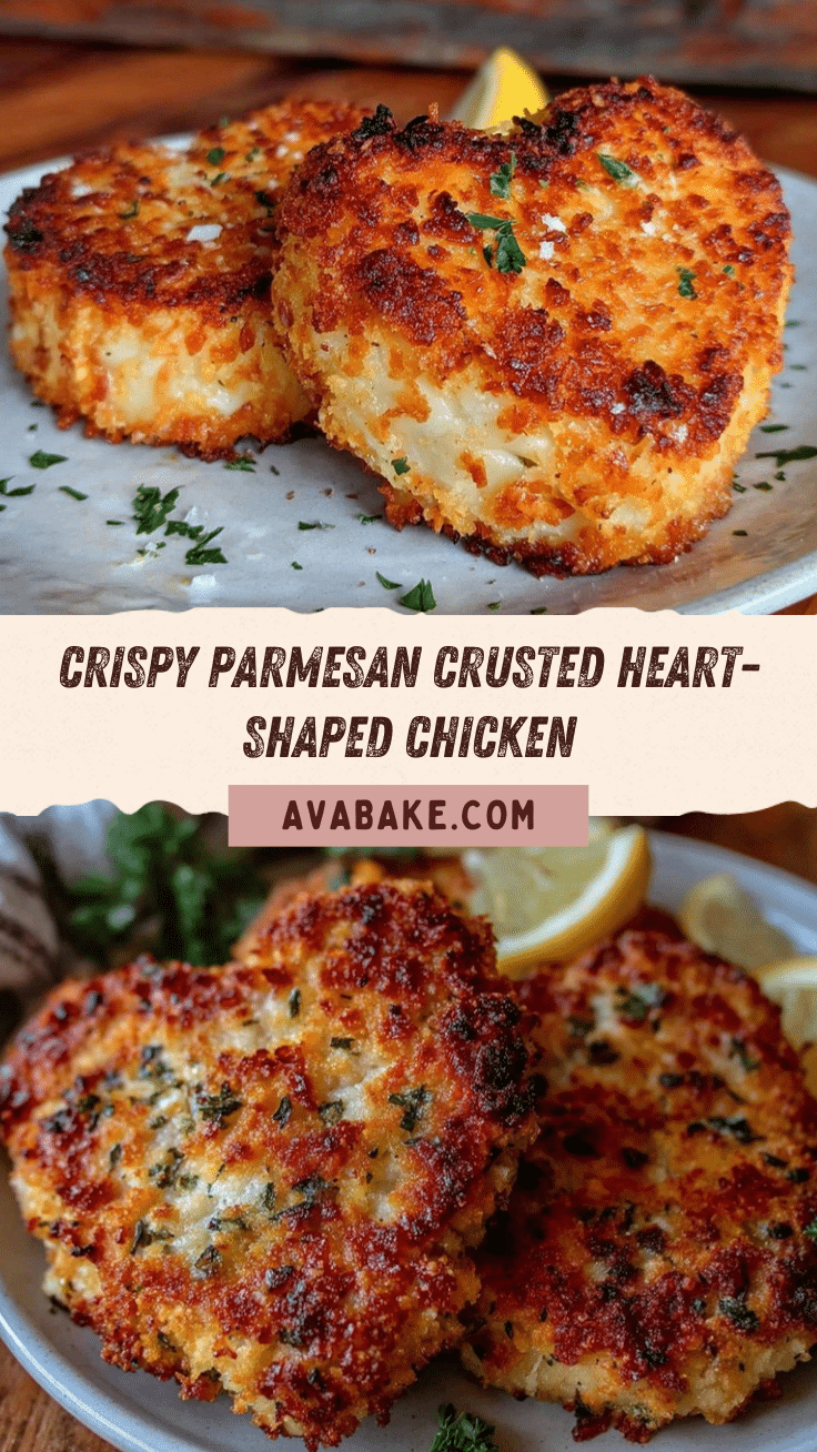 crispy heart-shaped parmesan crusted chicken recipe