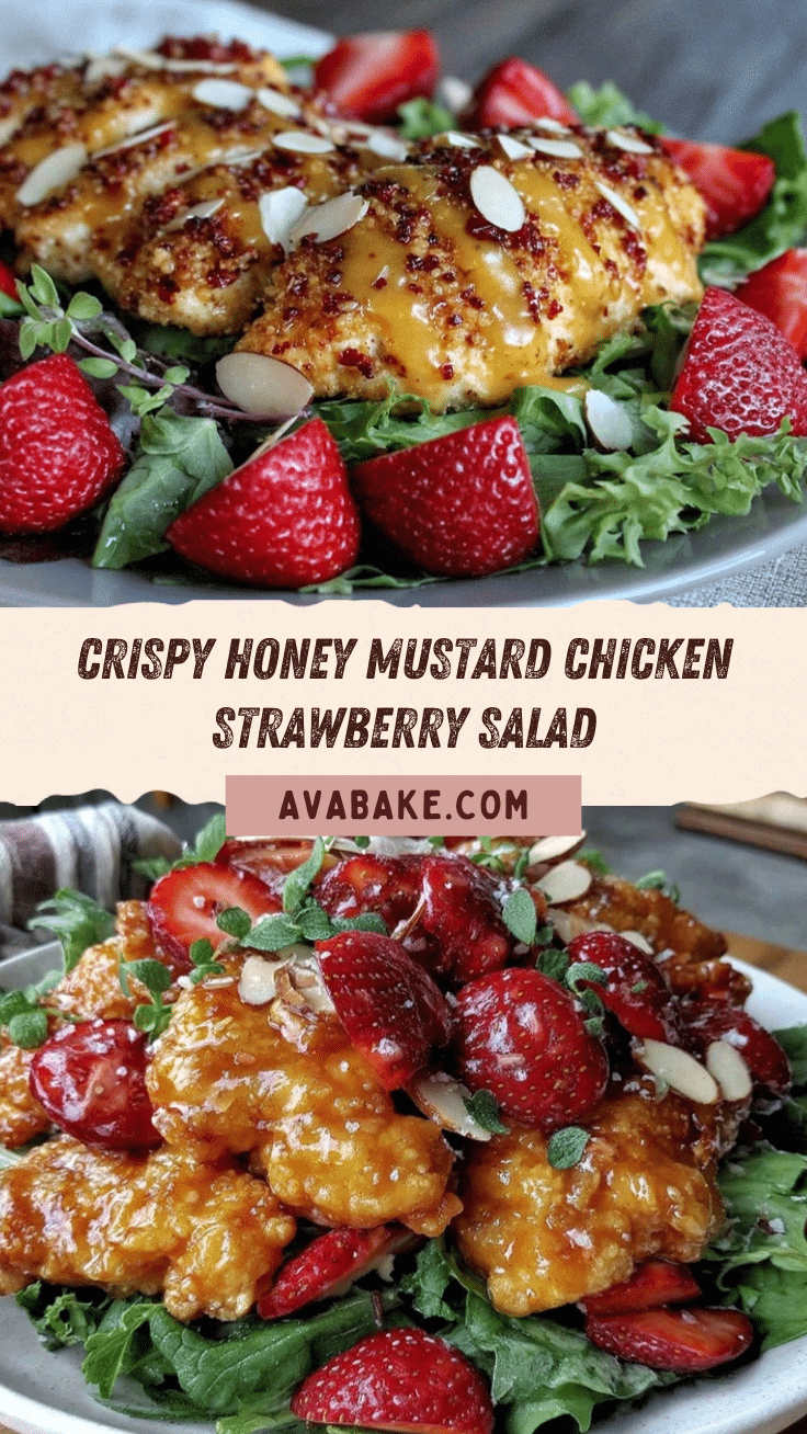 crispy honey mustard chicken strawberry salad recipe