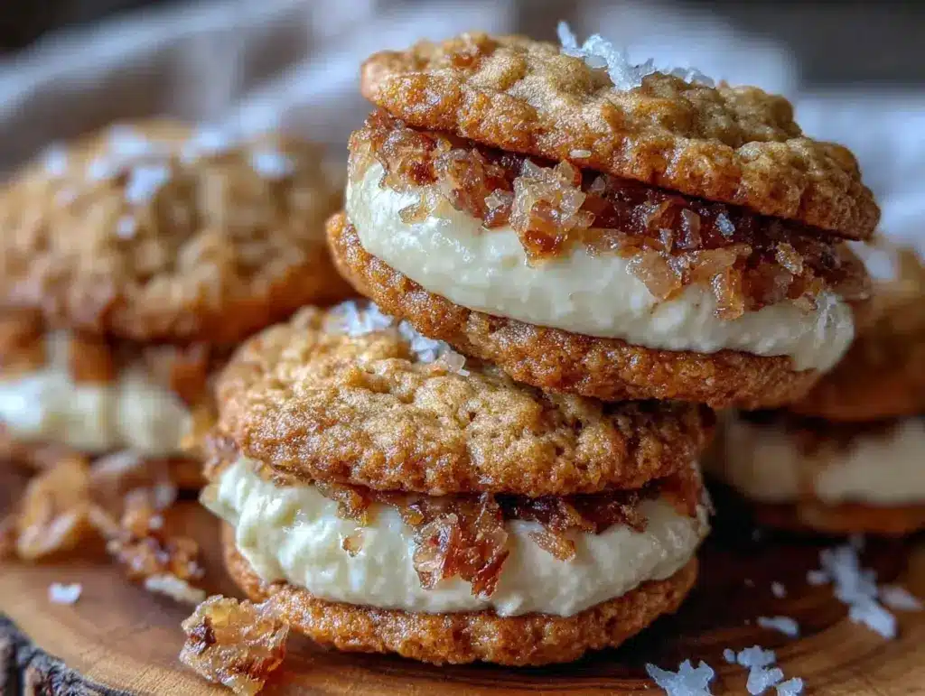 crispy no-mixer oatmeal cream pies - featured image