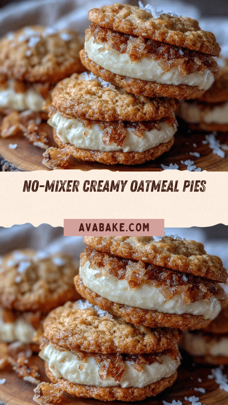 crispy no-mixer oatmeal cream pies recipe