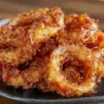 crispy sheet pan onion rings - featured image